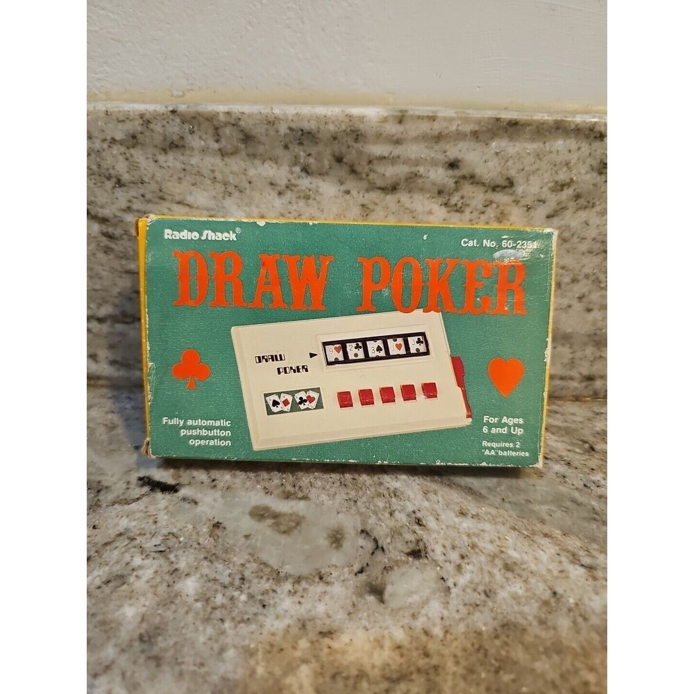 Vintage Radio Shack Draw Poker Mechanical Push Button Game
